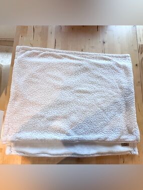 UGG Sherpa Pillow Covers Shams x 2 with Zippers in Cream Fleece